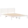 vidaXL Cadre de lit avec tête de lit Blanc 160 x 220 cm Pin massif