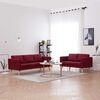 vidaXL Ensemble de canapé 2 pcs Tissu Rouge bordeaux