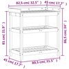 vidaXL Table de rempotage avec &eacute;tag&egrave;res bois massif de douglas