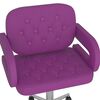 vidaXL Chaises pivotantes &agrave; manger lot de 2 violet similicuir