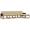 vidaXL Ensemble de canap&eacute;s d'ext&eacute;rieur 5 pc Naturel et Beige