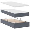 vidaXL Lit avec rangement et matelas Gris fonc&eacute; 90 x 190 cm Velours