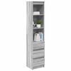 VidaXL Buffet sonoma gris 37,5x35x180 cm bois d'ing&eacute;nierie