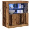 vidaXL Buffet LED Marron 60,5 x 37 x 67 cm Bois d'ing&eacute;nierie