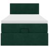vidaXL Cadre de lit ottoman avec matelas vert fonc&eacute; 90x190 cm velours