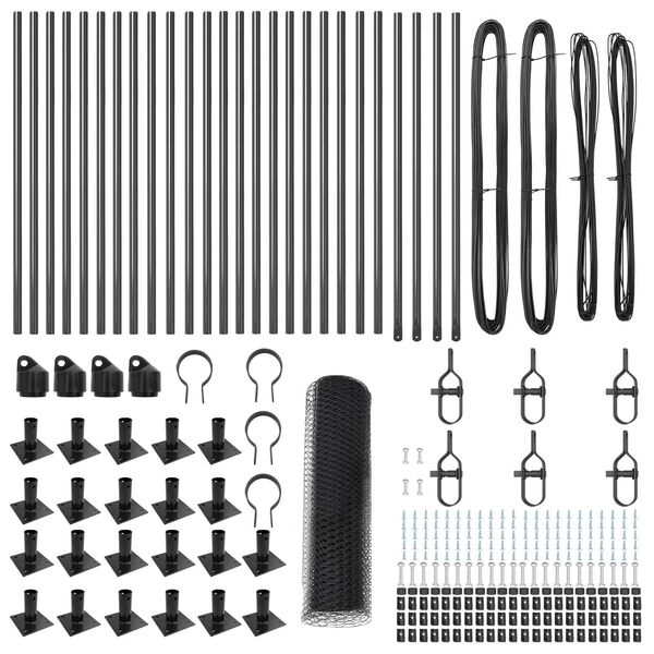 vidaXL Poteau de cl&ocirc;ture. Gris 50 x 0,8 m (maillage de 13 mm)