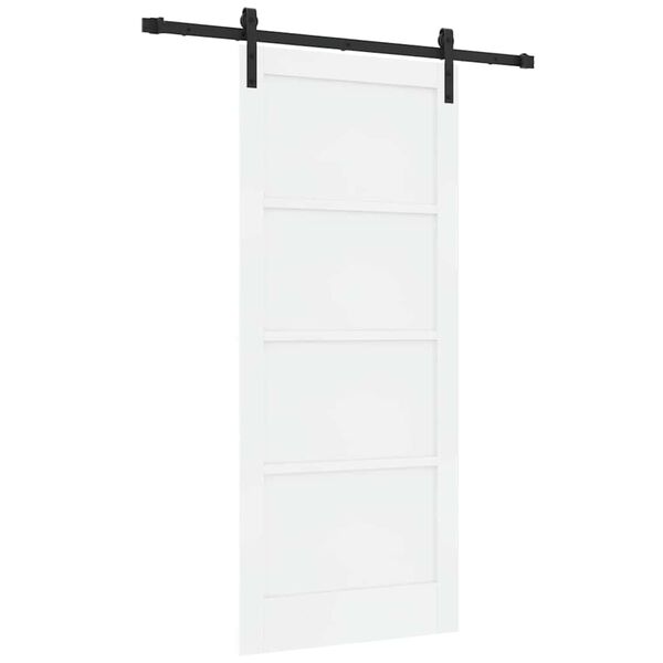 vidaXL Porte coulissante Blanc 86 x 198,5 cm Pin massif