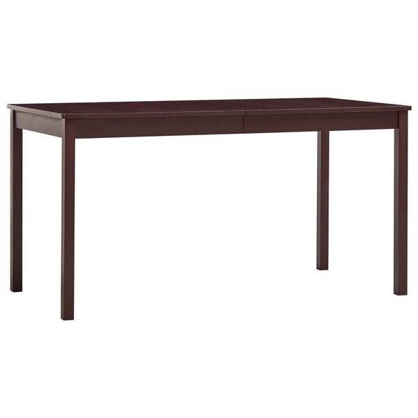 vidaXL Table &agrave; manger Marron fonc&eacute; 140x70x73 cm Bois de pin