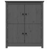 vidaXL Buffet Gris 83x41,5x100 cm Bois massif de pin