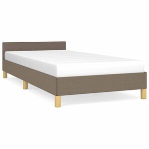 vidaXL Cadre de lit avec t&ecirc;te de lit sans matelas taupe 90x200cm tissu