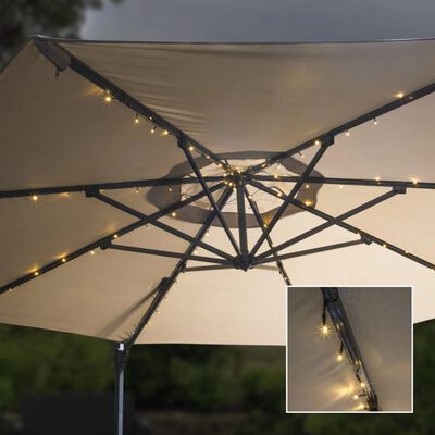 HI Guirlande lumineuse à LED pour Parasol 130 cm