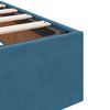 vidaXL Cadre de lit avec matelas avec matelas 2 pcs Bleu Velours