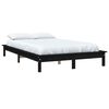 vidaXL Cadre de lit sans matelas noir bois de pin massif