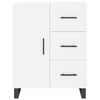 vidaXL Buffet haut Blanc 69,5x34x180 cm Bois d'ing&eacute;nierie
