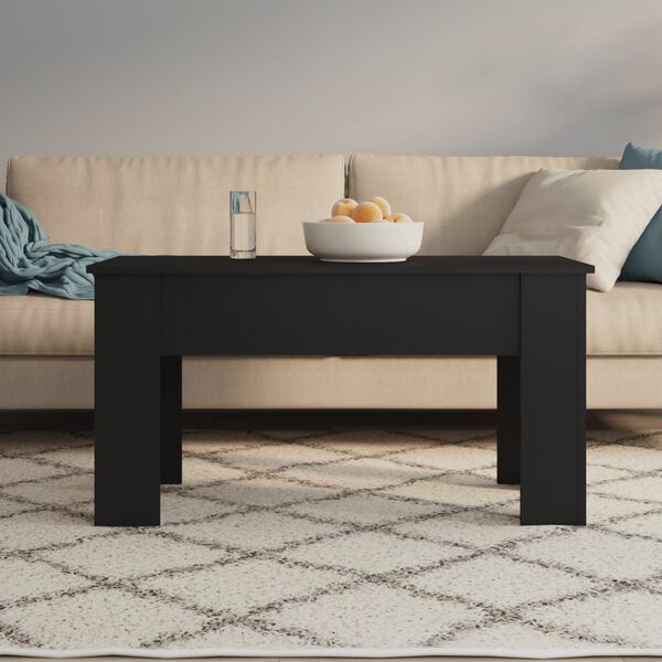 vidaXL Table basse noir 101x49x52 cm bois d'ing&eacute;nierie
