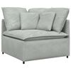 vidaXL Module d'angle pour canap&eacute; modulable avec coussins gris clair 100 cm