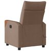 vidaXL Fauteuil inclinable de massage &eacute;lectrique marron tissu