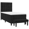 vidaXL Sommier &agrave; lattes de lit avec matelas Noir 90x200 cm Velours