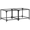 vidaXL Tables basses avec dessus en verre transparent 2 pcs acier