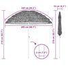 vidaXL Parasol de plage Marron Ø 206 x 209.5 cm Acier