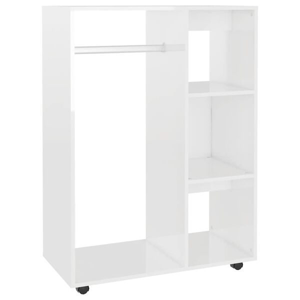 vidaXL Garde-robe Blanc brillant 80x40x110 cm Bois d&rsquo;ing&eacute;nierie