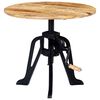 vidaXL Table d'appoint 60x(46-63) cm Bois de manguier massif et fonte