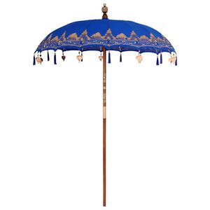 vidaXL Parasol balinais Bleu 185 x 185 x 260 cm