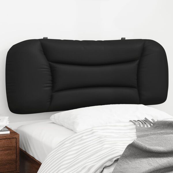 vidaXL Coussin de tête de lit Hvar noir 100 cm similicuir