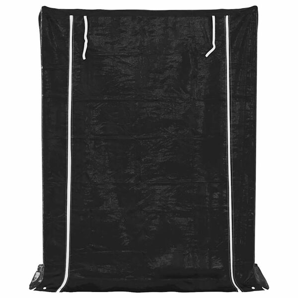 vidaXL Portant de bois de chauffage et housse de pluie acier galvanis&eacute;