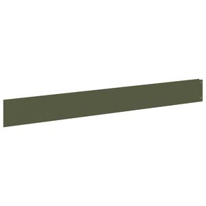vidaXL Bordure de Pelouse 10 pc 100 x 12 cm Acier Vert olive