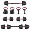vidaXL Set d'halt&egrave;res 4-en-1 30 kg Noir et Rouge