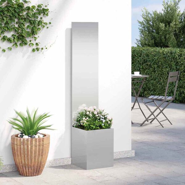vidaXL Écran de confidentialité de jardin Fretwork Argent 32 x 140 cm