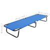 vidaXL Chaise longue pliable Bleu Acier