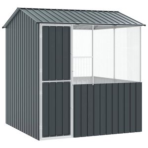 vidaXL Cage pour oiseaux Anthracite 215 x 209 x 230 cm Acier galvanis&eacute;