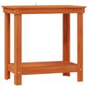 vidaXL &Eacute;tabli avec &eacute;tag&egrave;re Brun Cir&eacute; 80 x 50 x 80 cm Pin massif