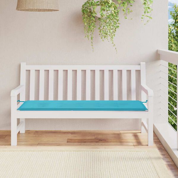 vidaXL Coussin de banc de jardin turquoise 150x50x4 cm tissu oxford