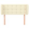 vidaXL T&ecirc;te de lit avec oreilles Cr&egrave;me 103x23x78/88 cm Similicuir