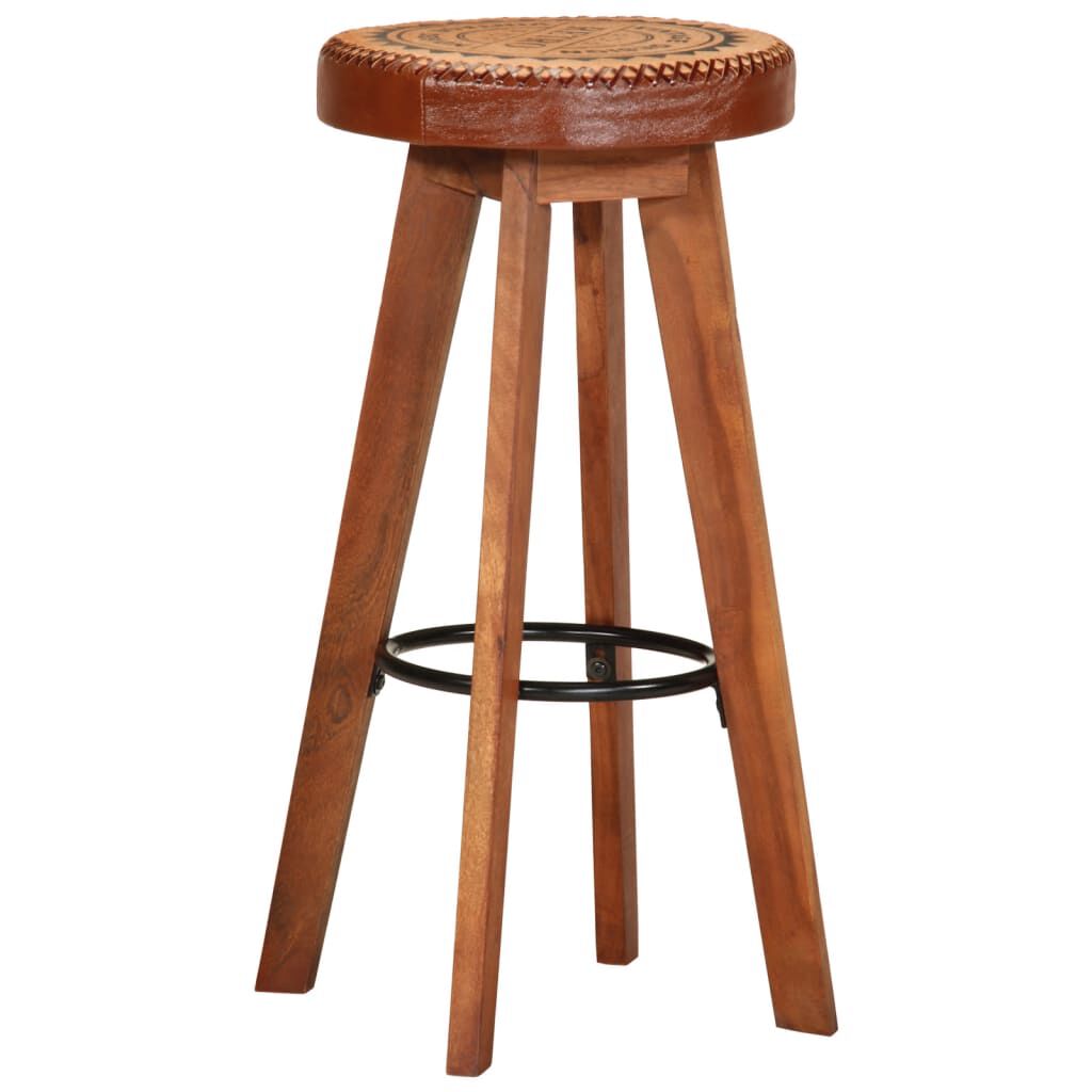 Tabouret Rectangulaire VidaXL En Acacia Massif - 45x29x45cm Capacité 160kg Multi-usage