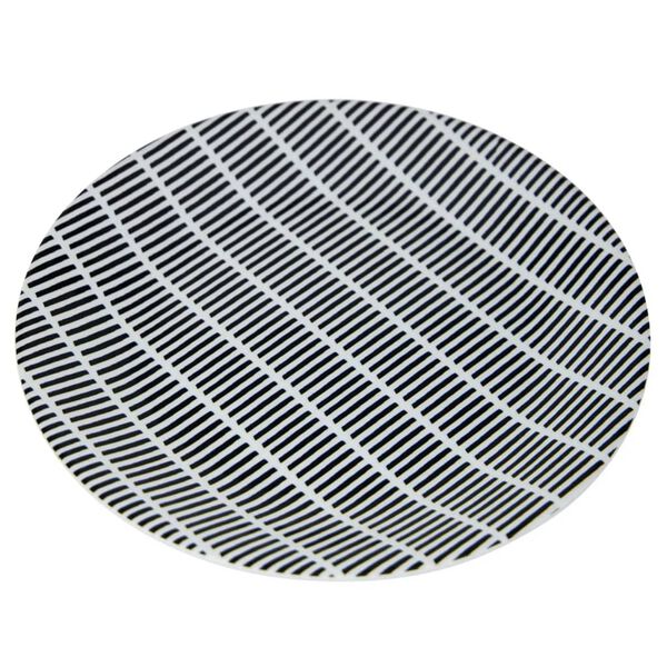 Bo-Camp Vaisselle 16 pcs Mix & Match M&eacute;lamine Noir et blanc