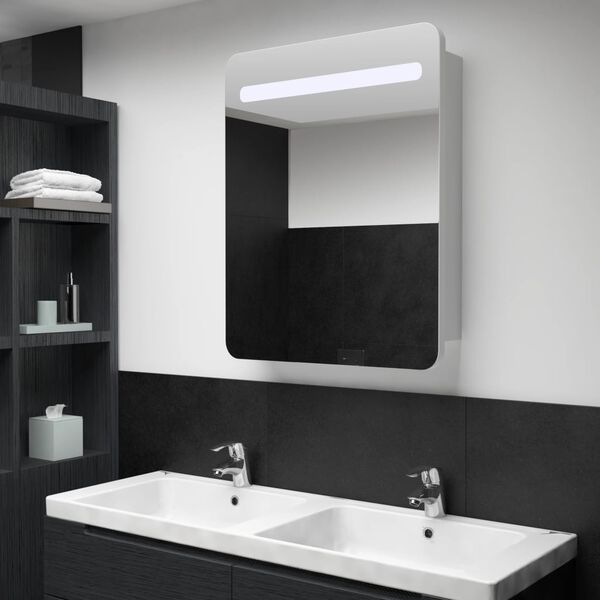 vidaXL Armoire de salle de bain &agrave; miroir LED 60x11x80 cm