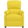 vidaXL Fauteuil &eacute;lectrique de massage Jaune clair Tissu