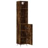 vidaXL Buffet haut Ch&ecirc;ne fum&eacute; 34,5x34x180 cm Bois d'ing&eacute;nierie