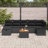 vidaXL Ensemble de canap&eacute; de jardin avec coussin 8 pcs Noir Poly rotin