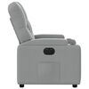 vidaXL Fauteuil inclinable &eacute;lectrique Gris clair Tissu