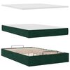 vidaXL Lit ottoman avec matelas vert fonc&eacute; 120x190 cm velours
