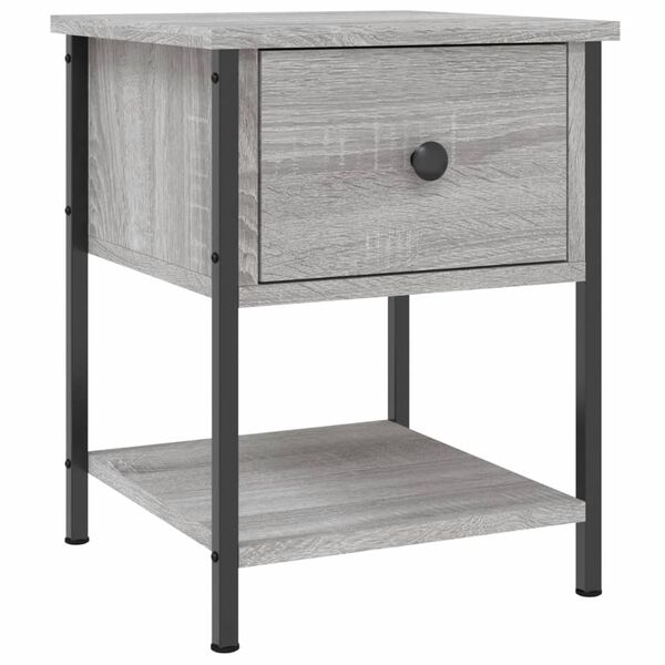 vidaXL Tables de chevet 2 pcs sonoma gris 34x35,5x45cm bois ing&eacute;nierie