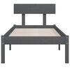vidaXL Cadre de lit sans matelas gris bois de pin massif