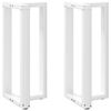 vidaXL Pieds de table de bar en T, 2 pi&egrave;ces, blanc, 50 x 35 x (90-91) cm, acier