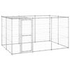 vidaXL Chenil ext&eacute;rieur Acier galvanis&eacute; avec toit 7,26 m&sup2;