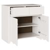 vidaXL Buffet Drammen Blanc 79 x 43 x 75,5 cm Bois de pin massif